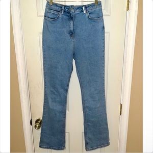 COLLUSION x008 Cotton Flare Jeans in light bleach blue